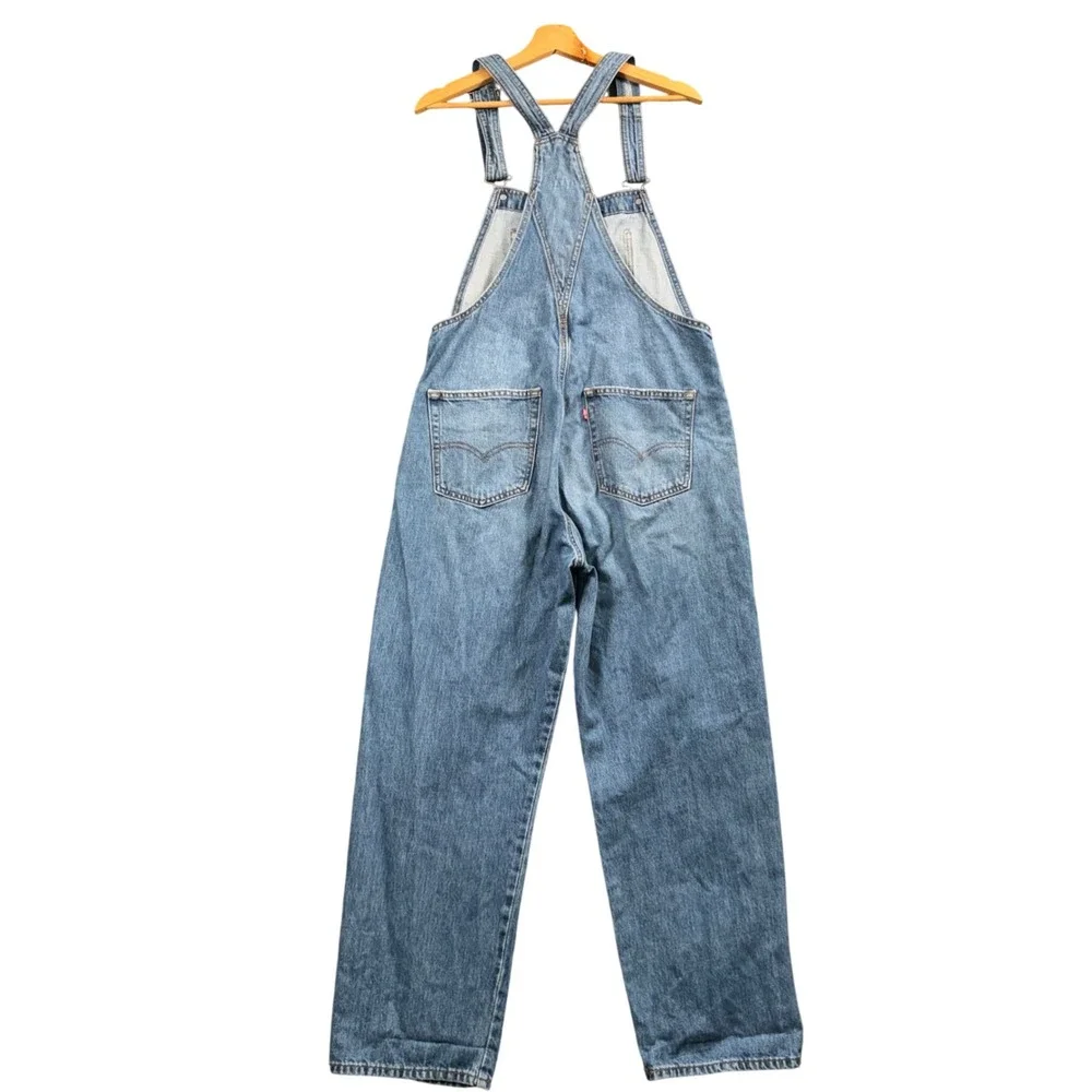 Levi's Premium Denim Overalls Womens Medium Blue Casual Workwear Dungarees - Picture 2 of 11